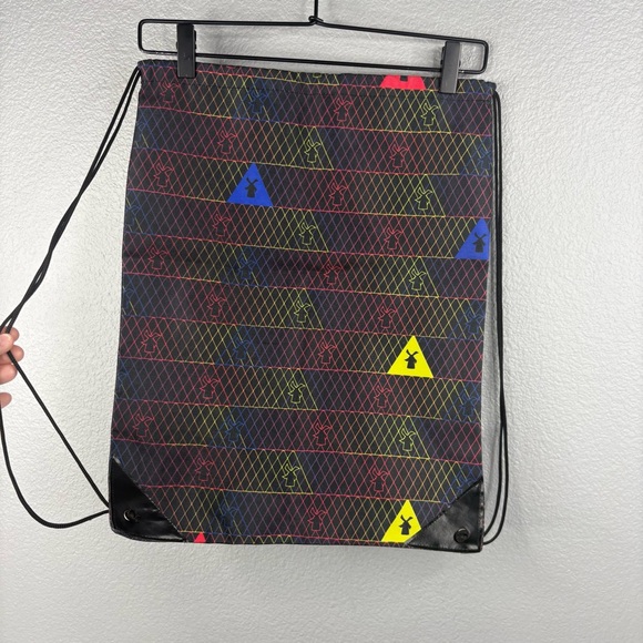 Dutch Bros Colorful Geometric Design Drawstring Backpack - Picture 4 of 8